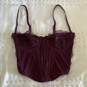 Pacsun LA Hearts Burgundy Corset